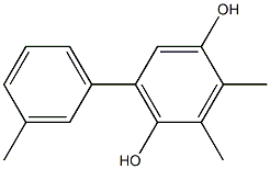 2,3-Dimethyl-5-(3-methylphenyl)benzene-1,4-diol Struktur