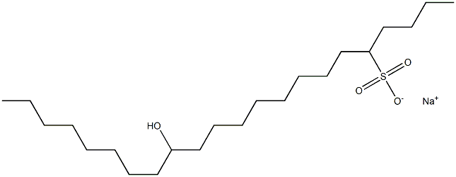 14-Hydroxydocosane-5-sulfonic acid sodium salt Struktur