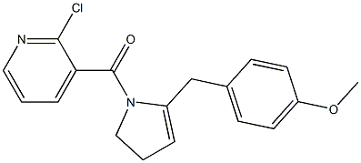 2-Chloro-3-[(4,5-dihydro-2-(4-methoxybenzyl)-1H-pyrrol)-1-ylcarbonyl]pyridine Struktur