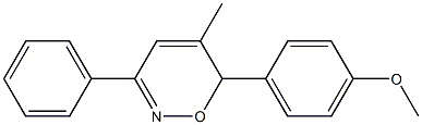 5-Methyl-3-phenyl-6-(4-methoxyphenyl)-6H-1,2-oxazine Struktur