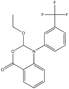 1-[3-(Trifluoromethyl)phenyl]-1,2-dihydro-2-ethoxy-4H-3,1-benzoxazin-4-one Struktur