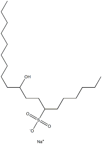 10-Hydroxynonadecane-7-sulfonic acid sodium salt Struktur