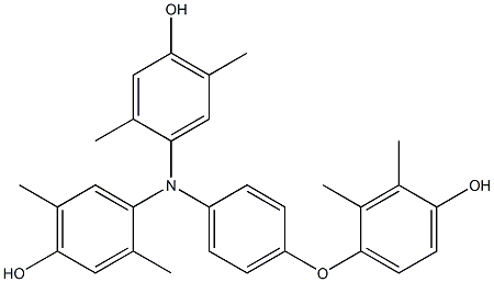 N,N-Bis(4-hydroxy-2,5-dimethylphenyl)-4-(4-hydroxy-2,3-dimethylphenoxy)benzenamine Struktur