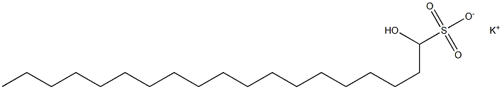 1-Hydroxynonadecane-1-sulfonic acid potassium salt Struktur