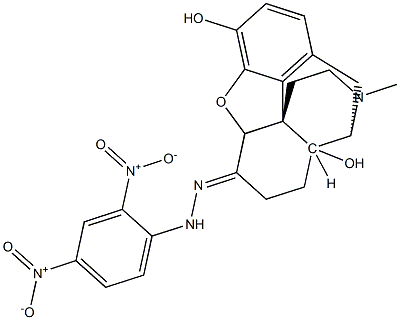 17-Methyl-6-[2-(2,4-dinitrophenyl)hydrazono]-4,5-epoxymorphinan-3,14-diol Struktur