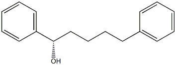 [S,(+)]-1,5-Diphenyl-1-pentanol Struktur