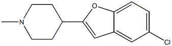 4-(5-Chlorobenzofuran-2-yl)-1-methylpiperidine Struktur