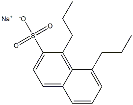 1,8-Dipropyl-2-naphthalenesulfonic acid sodium salt Struktur