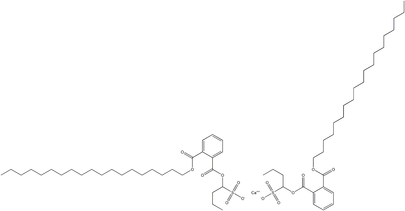 Bis[1-[(2-nonadecyloxycarbonylphenyl)carbonyloxy]butane-1-sulfonic acid]calcium salt Struktur