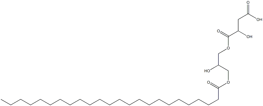 2-Hydroxybutanedioic acid hydrogen 1-[2-hydroxy-3-(tetracosanoyloxy)propyl] ester Struktur