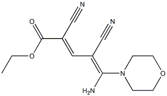 5-Amino-2,4-dicyano-5-morpholino-2,4-pentadienoic acid ethyl ester Struktur