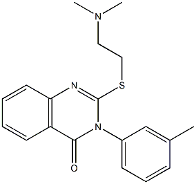 2-[2-(Dimethylamino)ethylthio]-3-(3-methylphenyl)-quinazolin-4(3H)-one Struktur