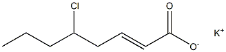 5-Chloro-2-octenoic acid potassium salt Struktur