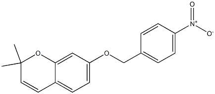 7-(4-Nitrobenzyloxy)-2,2-dimethyl-2H-1-benzopyran Struktur