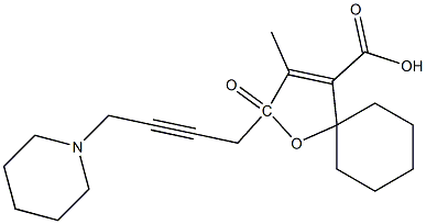 4'-Methyl-5'-oxospiro[cyclohexane-1,2'(5'H)-furan]-3'-carboxylic acid 4-piperidino-2-butynyl ester Struktur