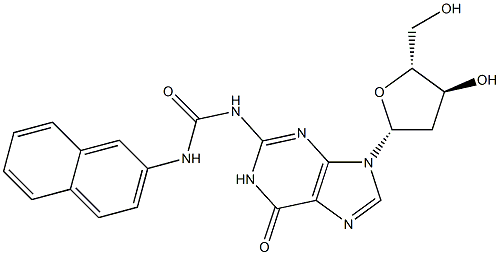 N-(2-Naphtylcarbamoyl)-2'-deoxyguanosine Struktur