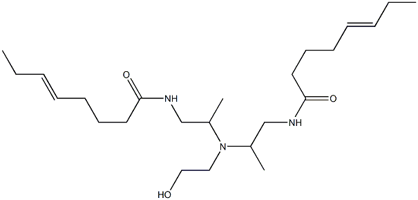 N,N'-[2-Hydroxyethyliminobis(2-methyl-2,1-ethanediyl)]bis(5-octenamide) Struktur