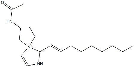 1-[2-(Acetylamino)ethyl]-1-ethyl-2-(1-nonenyl)-4-imidazoline-1-ium Struktur