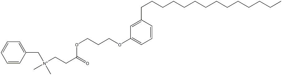 N,N-Dimethyl-N-benzyl-N-[2-[[3-(3-tetradecylphenyloxy)propyl]oxycarbonyl]ethyl]aminium Struktur