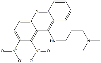 1,2-Dinitro-N-[3-(dimethylamino)propyl]acridin-9-amine Struktur