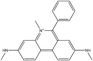 3,8-Bis(methylamino)-5-methyl-6-phenylphenanthridin-5-ium Struktur