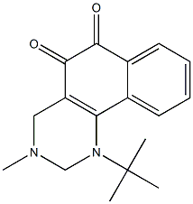 1-tert-Butyl-3-methyl-1,2,3,4-tetrahydrobenzo[h]quinazoline-5,6-dione Struktur