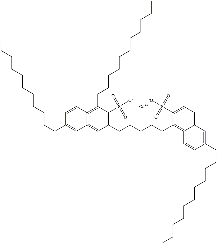 Bis(1,6-diundecyl-2-naphthalenesulfonic acid)calcium salt Struktur