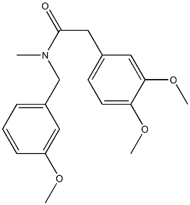 N-Methyl-N-(3-methoxybenzyl)-2-(3,4-dimethoxyphenyl)acetamide Struktur