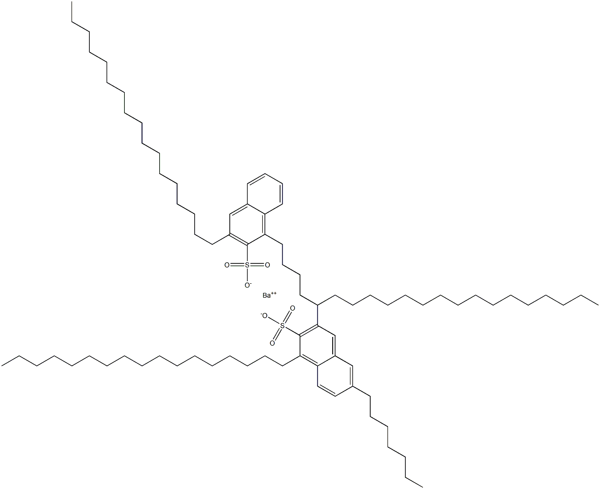 Bis(1,3-diheptadecyl-2-naphthalenesulfonic acid)barium salt Struktur