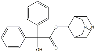 Benzilic acid 1,3-diazaadamantan-6-yl ester Struktur