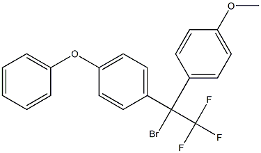 1-Bromo-1-(4-phenoxyphenyl)-1-(4-methoxyphenyl)-2,2,2-trifluoroethane Struktur