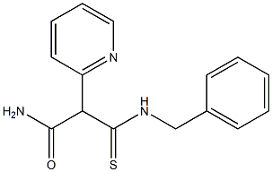 N-(Phenylmethyl)-2-carbamoyl-2-(2-pyridyl)thioacetamide Struktur