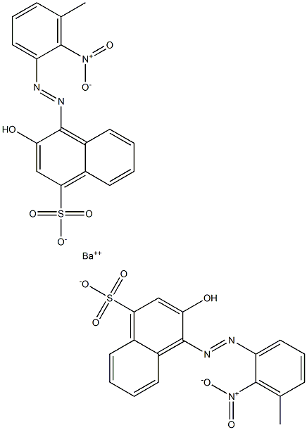 Bis[1-[(3-methyl-2-nitrophenyl)azo]-2-hydroxy-4-naphthalenesulfonic acid]barium salt Struktur