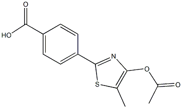 4-(4-Acetyloxy-5-methyl-2-thiazolyl)benzoic acid Struktur