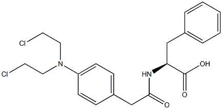 (S)-2-[[[p-[Bis(2-chloroethyl)amino]phenyl]acetyl]amino]-3-phenylpropanoic acid Struktur