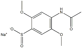 4-Acetylamino-2,5-dimethoxybenzenesulfinic acid sodium salt Struktur