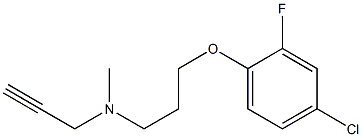 N-Methyl-N-(2-propynyl)-3-(2-fluoro-4-chlorophenoxy)propylamine Struktur