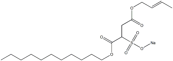 2-(Sodiosulfo)succinic acid 1-undecyl 4-(2-butenyl) ester Struktur