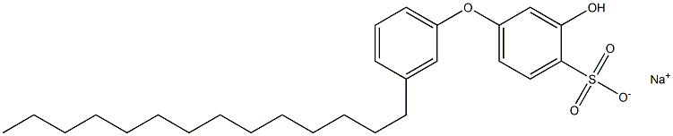 3-Hydroxy-3'-tetradecyl[oxybisbenzene]-4-sulfonic acid sodium salt Struktur