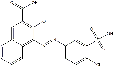 4-(4-Chloro-3-sulfophenylazo)-3-hydroxy-2-naphthalenecarboxylic acid Struktur