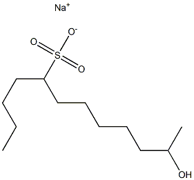 11-Hydroxydodecane-5-sulfonic acid sodium salt Struktur