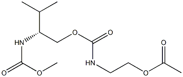 (+)-[(R)-1-[[(2-Acetyloxyethyl)carbamoyl]oxymethyl]-2-methylpropyl]carbamic acid methyl ester Struktur