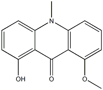 1-Hydroxy-8-methoxy-10-methylacridin-9(10H)-one Struktur