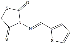 2-[(2-Oxo-4-thioxothiazolidin-3-yl)iminomethyl]thiophene Struktur