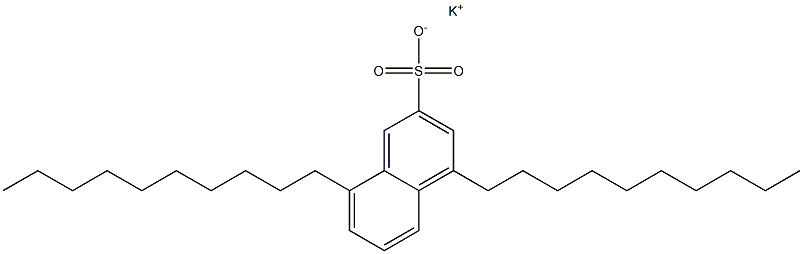 4,8-Didecyl-2-naphthalenesulfonic acid potassium salt Struktur