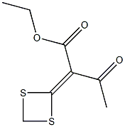 2-(1,3-Dithietan-2-ylidene)-3-oxobutyric acid ethyl ester Struktur