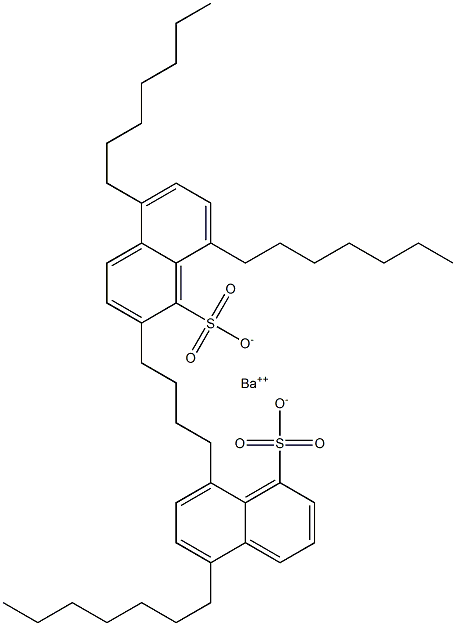 Bis(5,8-diheptyl-1-naphthalenesulfonic acid)barium salt Struktur