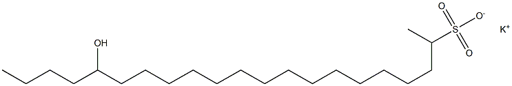 17-Hydroxyhenicosane-2-sulfonic acid potassium salt Struktur