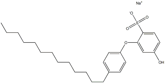 5-Hydroxy-4'-tridecyl[oxybisbenzene]-2-sulfonic acid sodium salt Struktur