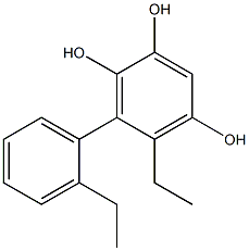 5-Ethyl-6-(2-ethylphenyl)benzene-1,2,4-triol Struktur